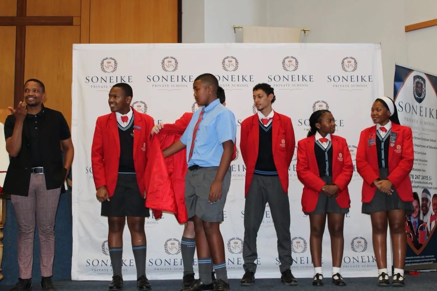 Soneike Grade 8 Blazer Ceremony stage moment
