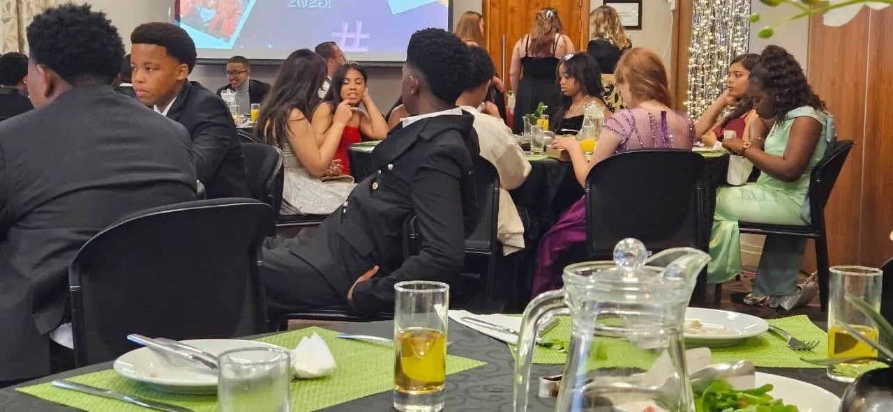 Soneike Grade 7 learners at their Farewell dinner celebration